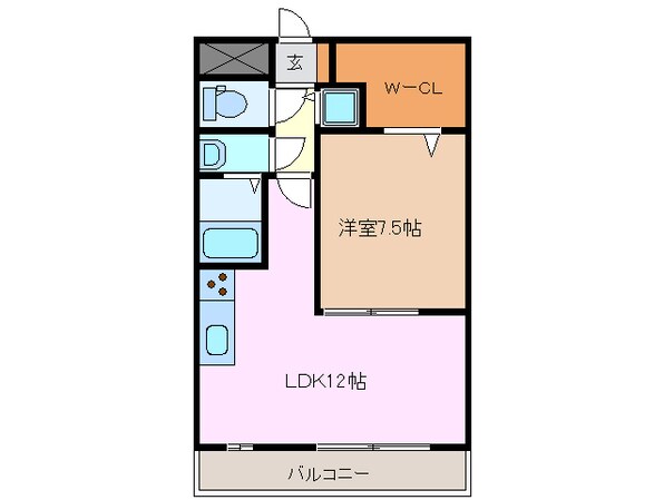 玉垣駅 徒歩17分 3階の物件間取画像